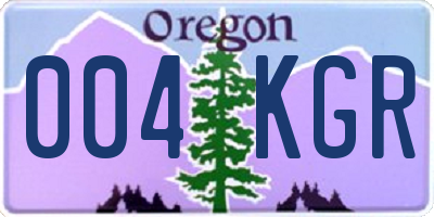 OR license plate 004KGR