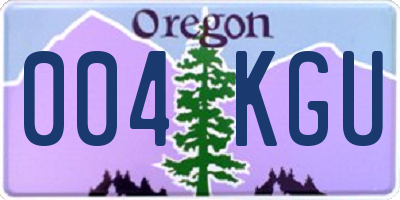 OR license plate 004KGU