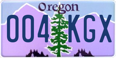 OR license plate 004KGX