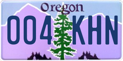 OR license plate 004KHN