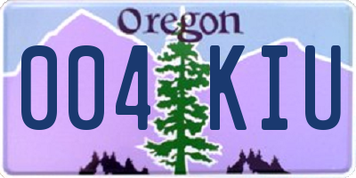 OR license plate 004KIU