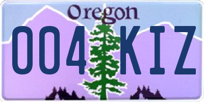 OR license plate 004KIZ
