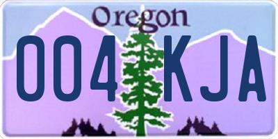 OR license plate 004KJA