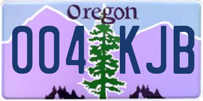 OR license plate 004KJB