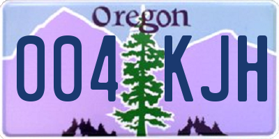 OR license plate 004KJH