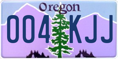 OR license plate 004KJJ