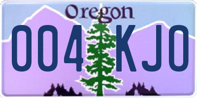 OR license plate 004KJO