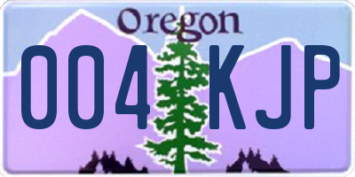OR license plate 004KJP