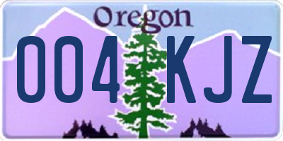 OR license plate 004KJZ