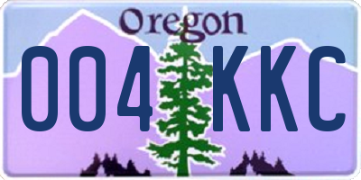 OR license plate 004KKC