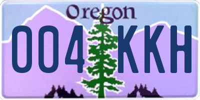 OR license plate 004KKH