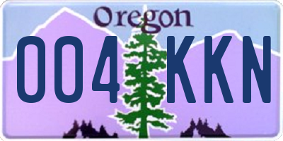 OR license plate 004KKN