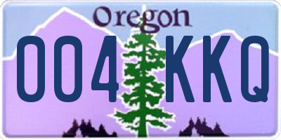 OR license plate 004KKQ