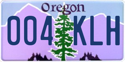 OR license plate 004KLH