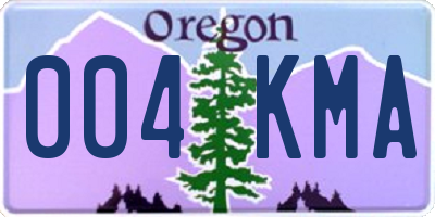 OR license plate 004KMA