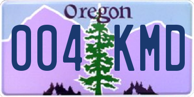 OR license plate 004KMD