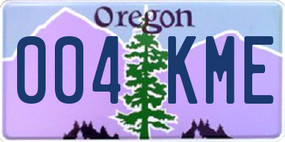 OR license plate 004KME