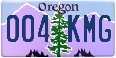 OR license plate 004KMG