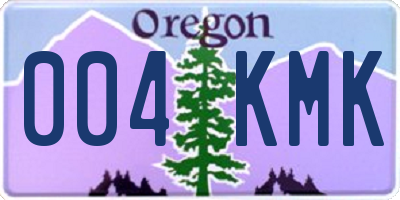 OR license plate 004KMK