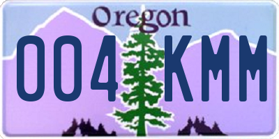 OR license plate 004KMM