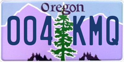 OR license plate 004KMQ