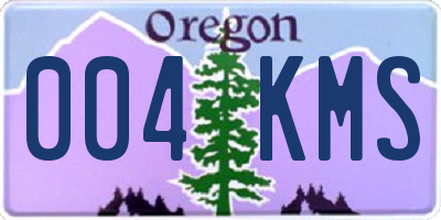 OR license plate 004KMS