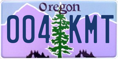 OR license plate 004KMT