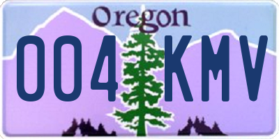 OR license plate 004KMV
