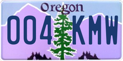 OR license plate 004KMW