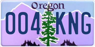 OR license plate 004KNG