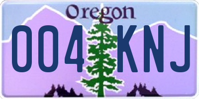 OR license plate 004KNJ