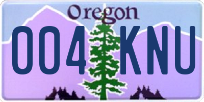 OR license plate 004KNU