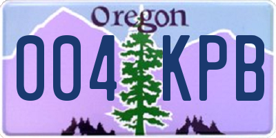 OR license plate 004KPB