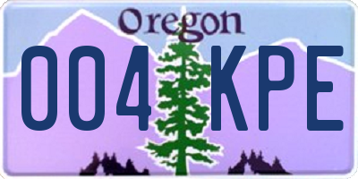 OR license plate 004KPE