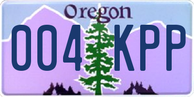 OR license plate 004KPP