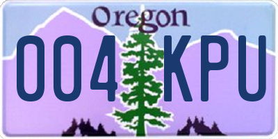 OR license plate 004KPU