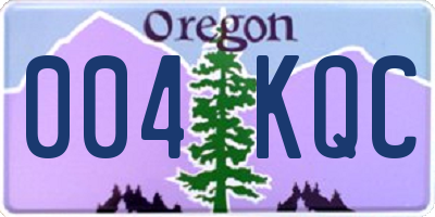 OR license plate 004KQC