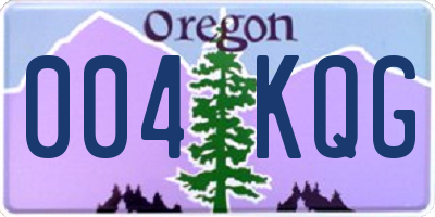 OR license plate 004KQG
