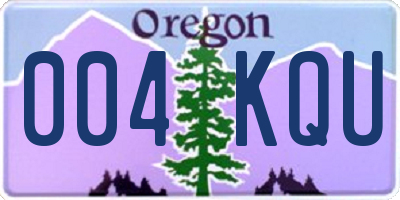 OR license plate 004KQU
