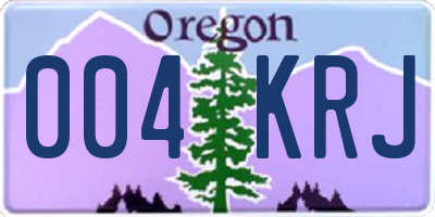 OR license plate 004KRJ
