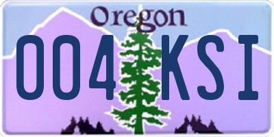 OR license plate 004KSI