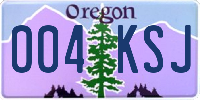 OR license plate 004KSJ