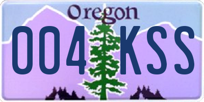 OR license plate 004KSS