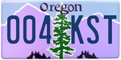 OR license plate 004KST