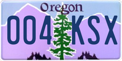 OR license plate 004KSX