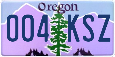 OR license plate 004KSZ