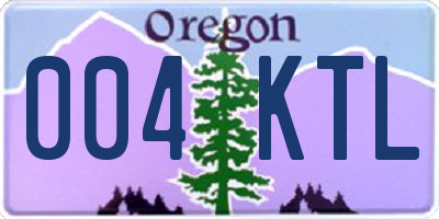 OR license plate 004KTL