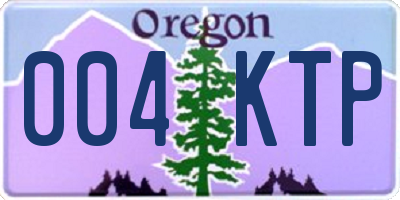 OR license plate 004KTP