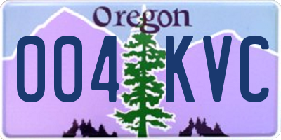 OR license plate 004KVC