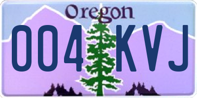 OR license plate 004KVJ